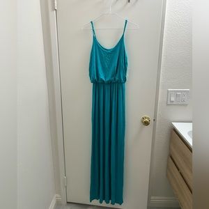 Teal maxi dress